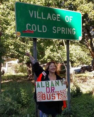 Mindy Rosier, a science teacher at P811 in Harlem, is thrilled to reach the vill