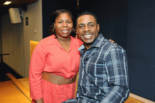 UFT Vice President for Elementary Schools Karen Alford with Granderson.