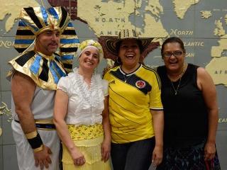 Teachers (left to right) Jason Cotto, Amelia Flores, Vianny Gutierrez and Irna E