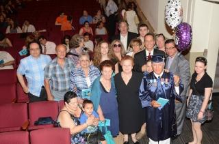 Ralph Laucella, surrounded by family