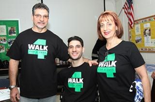 Valente with his dad and mom, retired Petrides assistant principal Jim Valente and retired teacher Cynthia Valente. 