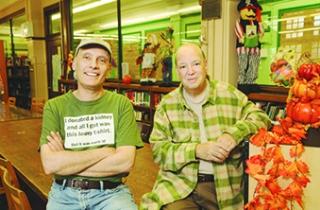 Joseph Marschhauser (left) donated a kidney to longtime fellow librarian and friend Norman Ringle.