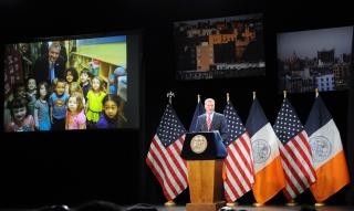 Mayor Bill de Blasio said that it’s time for New York State to make good on its 