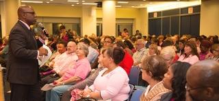 Assistant Secretary LeRoy Barr introduces the resolution to delay using test res