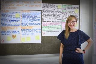 Leigh Wishney, a 7th-grade social studies teacher at MS 101