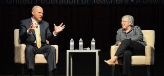 UFT President Michael Mulgrew and Chancellor Carmen Fariña discuss education at 