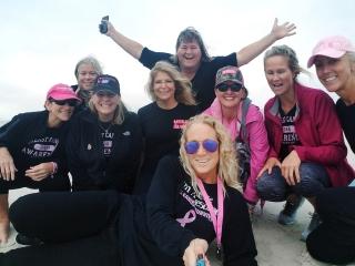 Members from PS 360 in Queens celebrate their colleague Dana Levenberg (front, c