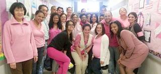 The staff at PS 721 in the Bronx had participated in the UFT’s breast cancer awareness campaign before, but it took on new meaning when one of their own was diagnosed with the disease.