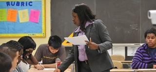 Monique Jackson-Dickens (‘Mrs. J-D’), 11th- and 12th-grade math, HS for Law, Adv