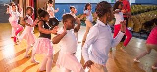 Fourth-graders at PS 191 near Lincoln Center dance in synch.