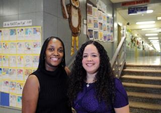 Guidance counselor Cassandra Pitkin (left) and social worker Stephanie Liebowitz