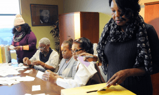 Elaine Forrest (right), the UFT chapter leader at United Cerebral Palsy's Lawren