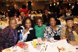 Speech and language therapist and Chapter Leader Sylvia Dadzie (second from left