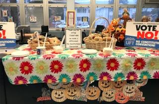 Caryn Baron at PS 213 in Queens set out a breakfast spread on Nov. 8 to thank me