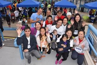 The team from PS 94 in Sunset Park included the youngest runner, 6-month-old A t