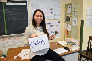 Teacher Allyson Compton doubles as the chair of the Model United Nations class c