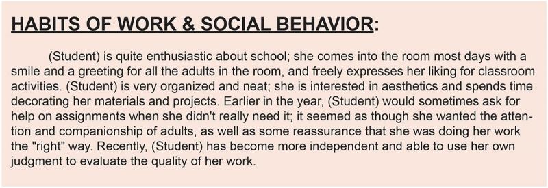 Report card alternatives