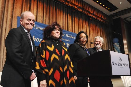 Charles Cogen Award winner Mona Romain (second from right) with Teachers’ Retire