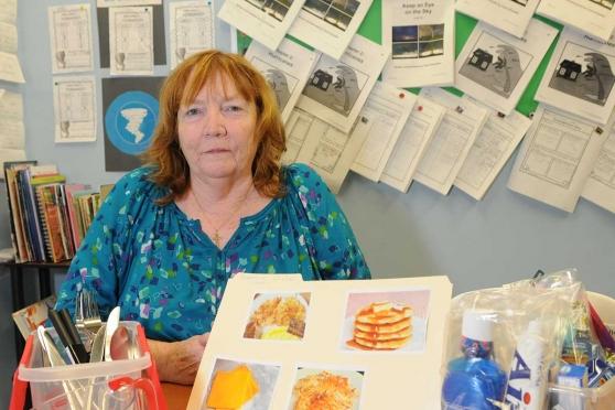 Lorraine Ferrannini teaches Activities of Daily Living skills to high school stu