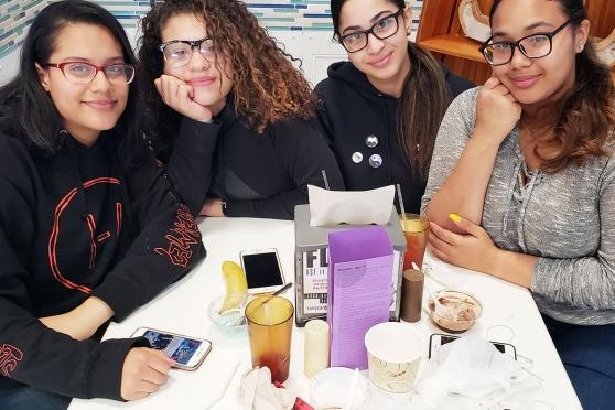 Students check out the fare in the dining hall at SUNY Potsdam.
