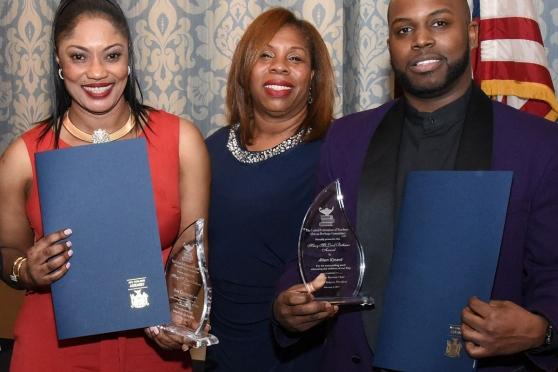 Una Cameron Lee, a teacher at PS 40 in Brooklyn (left) and Allen Kinard, a teach