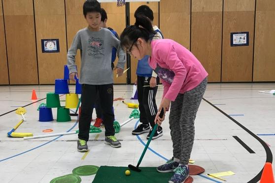 “Once they learn how to hit a golf ball that’s not moving, that sets them up for