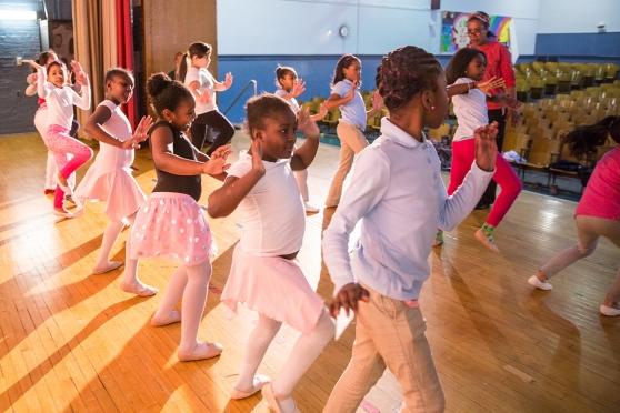 Fourth-graders at PS 191 near Lincoln Center dance in synch.