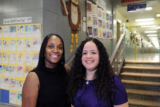 Guidance counselor Cassandra Pitkin (left) and social worker Stephanie Liebowitz