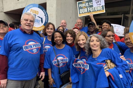 UFT members come together to support better pay for Florida teachers