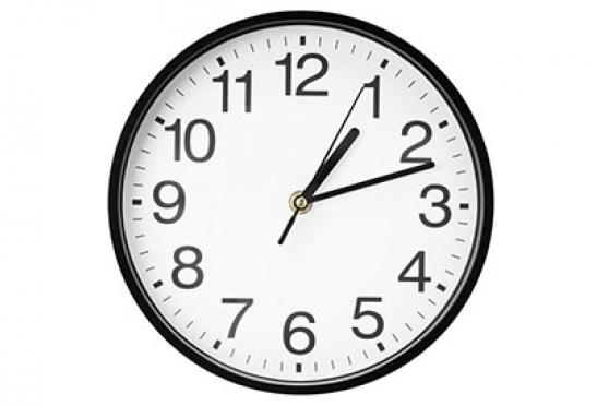Line art image of clock