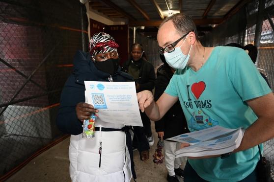 Members from co-located PS 198 and PS 77 in Manhattan join together to demonstrate for lower class sizes.