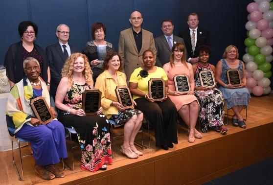 The award recipients and their presenters.