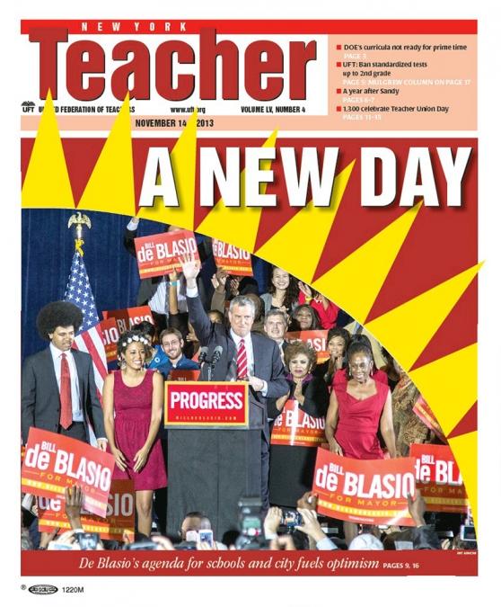 New York Teacher Cover: A New Day  - November 14, 2013