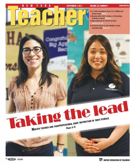 New York Teacher Cover - Sept, 7, 2017