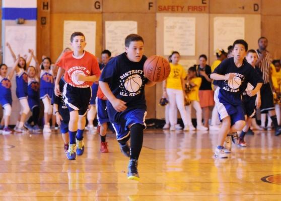 Students playing B-Ball