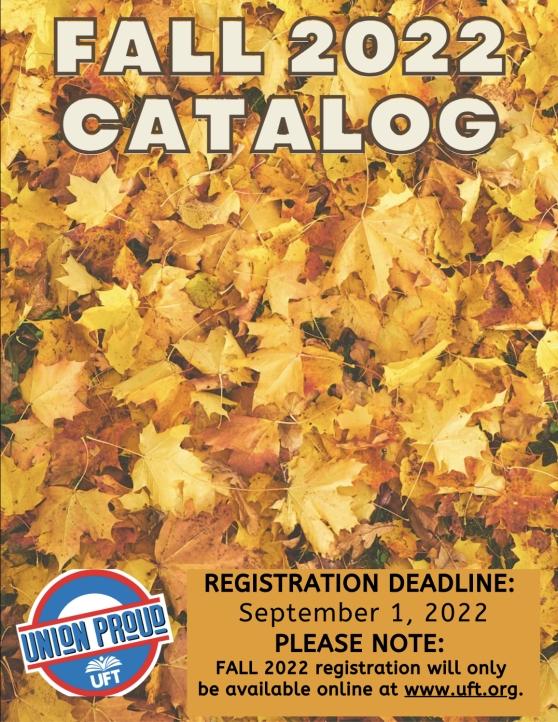 Fall 2022 UFT course catalog cover