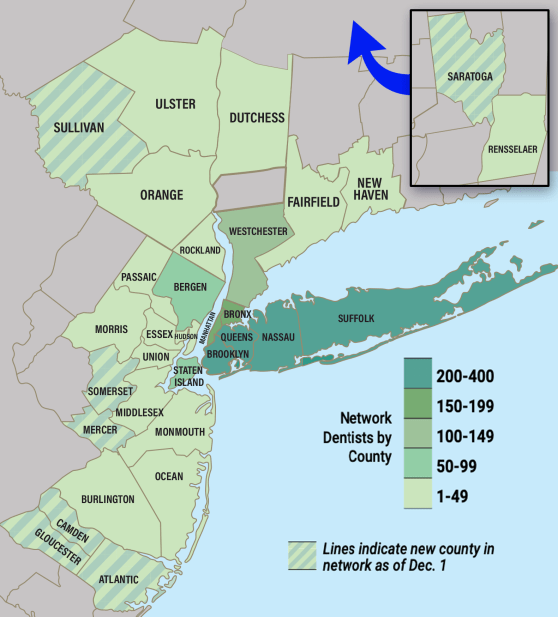 Pool of in-network dentists triples