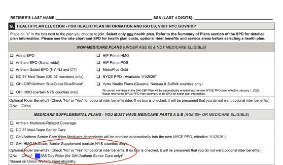 OLR form - section G