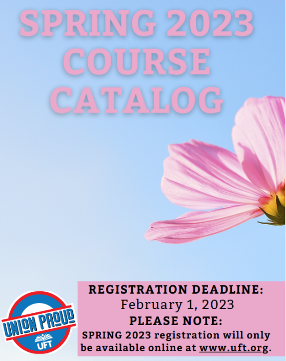 UFT course catalog cover - Spring 2023