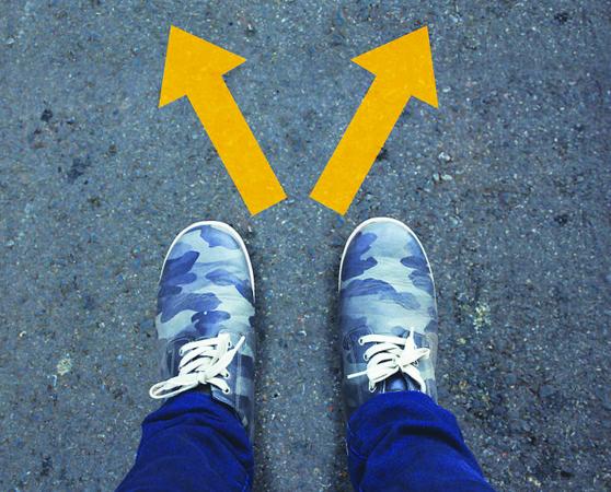 Sneakers with arrows