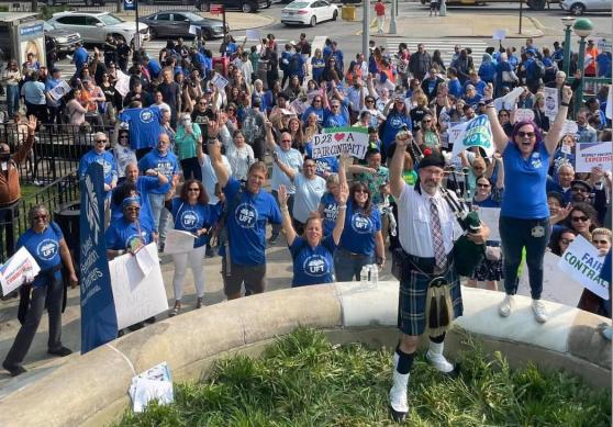 5 contract rallies, 1 message to city