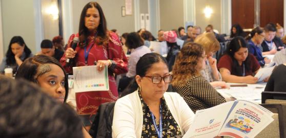 Members explore new ways to differentiate when lesson- planning in one of the conference’s CTLE- conferring workshops.