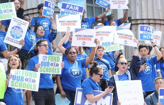 Members rally for a fair deal ahead of the 2022–27 contract. Preparation is now under- way for 2027 talks.