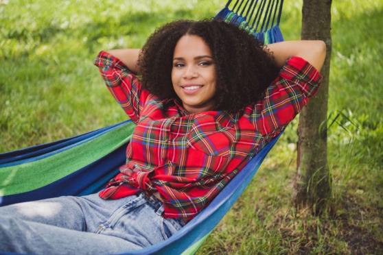 woman hammock summer