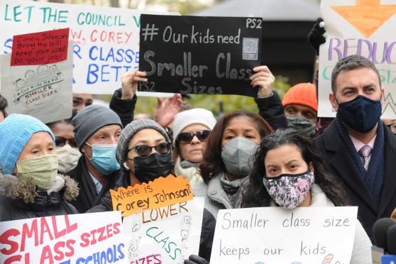 Teachers protesting class sizes