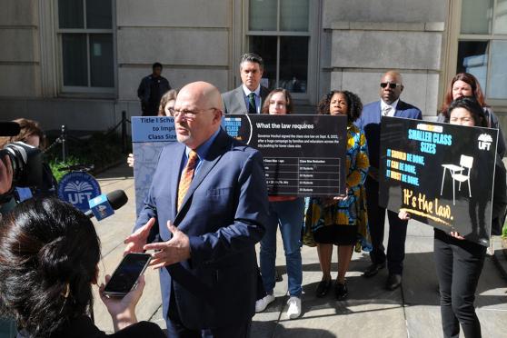 UFT solidifies class size