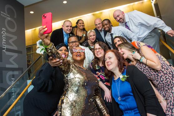 Group takes selfie