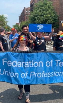 UFT members are well-represented at the Queens parade on June 2.