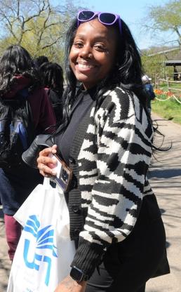 A school counselor smiles for a photo at the UFT Member Assistance Program's 4th Annual Let's Talk About It event on April 16, 2024.