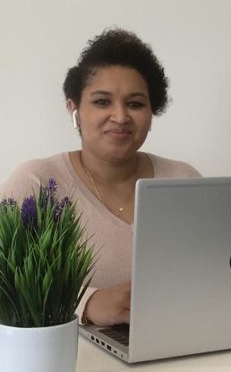 an with computer and plants - generic